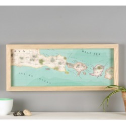 Personalised Bali Hand-Drawn Map Location Print