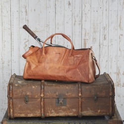 Personalised Leather Gym Bag