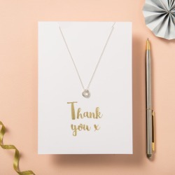 Thank You Card And Necklace Set