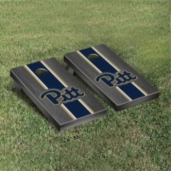 Pittsburgh Panthers Cornhole Game Set Onyx Stained Stripe