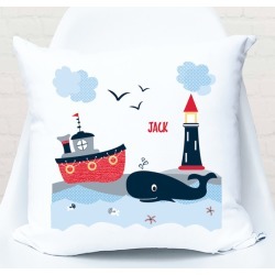 Nautical personalised cushion