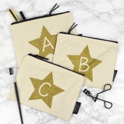 Glitter Letter Make Up Bag
