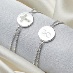 Girl's Personalised Angel of Mine Cross Bracelet