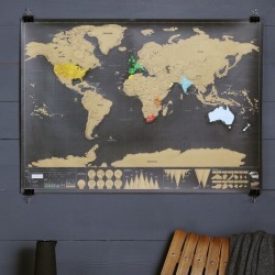 Deluxe Scratch World Map