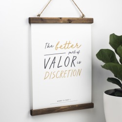 Motivational Shakespeare Print - The Better Part Of Valor Is Discretion