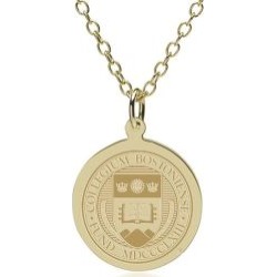 Boston College 14K Gold Pendant and Chain
