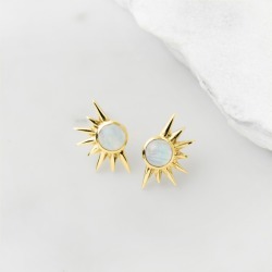 Gold total eclipse studs