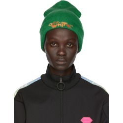 Off-White Green Bubble Font Beanie