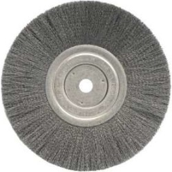 Weiler Narrow Face Crimped Wire Wheel, 8 In D X 3/4 W, .006 Stainless Steel, 6,000 Rpm - 1 Ea (804-01775) found on Bargain Bro from CleanItSupply.com for USD $76.62