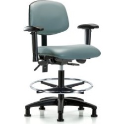 Ecom Seating Vinyl Chair,Medium Bench Height,Chrome Foot Ring, Stationary Glides In Storm Supernova Vinyl (Vmbch-Rg-T0-A1-Cf-Rg- found on Bargain Bro from CleanItSupply.com for USD $242.79