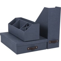 Bigso Box Of Sweden Functional Workspace Desk Set Navy  (992Pc3811X3) found on Bargain Bro Philippines from CleanItSupply.com for $63.95