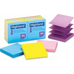 Highland Self-Stick Notes, 3 X 3, Bright Colors, 12 Pads (Mmm6549Pub) found on Bargain Bro Philippines from CleanItSupply.com for $8.85