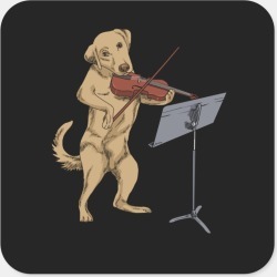 Violin Gifts Violin Dog Viola Labrador Violinist Square Sticker