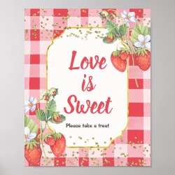 Berry Sweet Watercolor Love is Sweet Sign