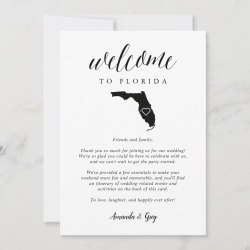 Florida Wedding Welcome Letter & Itinerary found on Bargain Bro Philippines from Zazzle for $2.46