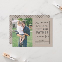 The Best Father Father's Day Card - Tan