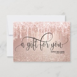 Modern Trendy Rose gold drip Certificate Gift Card found on Bargain Bro Philippines from Zazzle for $2.30