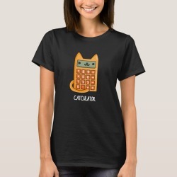 Cat-culator Funny Kitty Cat Calculator Pun Dark BG