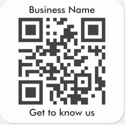 QR Code Scanner Custom Text For Digitally Business Square Sticker