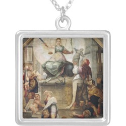 Justice Silver Plated Necklace, Women's, Size: Large, Bisque / Blanched Almond / Sea Shell found on Bargain Bro from Zazzle for USD $27.66