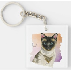 Siamese Cat Elegant Watercolor Painting found on Bargain Bro from Zazzle for USD $11.06