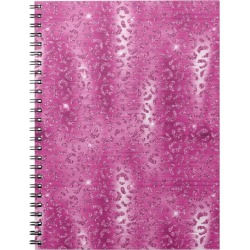 Pink White Sparkle Leopard Print Notebook found on Bargain Bro from Zazzle for USD $10.11