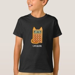Cat-culator Funny Kitty Cat Calculator Pun Dark BG