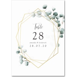 Eucalyptus Geometric Wedding Table Number found on Bargain Bro from Zazzle for USD $0.99