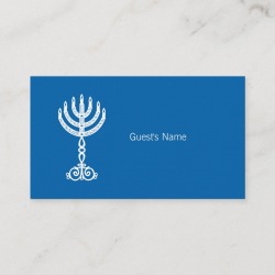 Hanukkah Motif blue Place Card found on Bargain Bro from Zazzle for USD $3.12