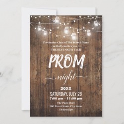 Graduation | Rustic Prom Invitation