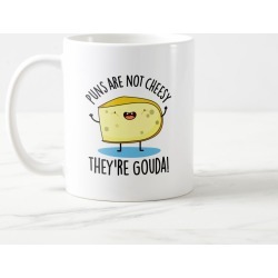Puns Are Not Cheesy The're Gouda Cute Cheese Pun Coffee Mug found on Bargain Bro from Zazzle for USD $14.10