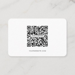 QR code, Minimalist Modern, Simple, professional Business Card