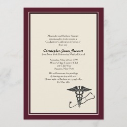 Graduation Invitations - MD Graduation Invitation Crimson - Graduation Invitations