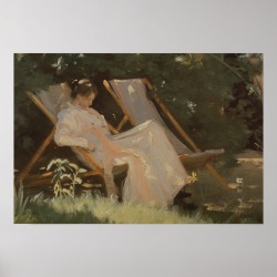 The artist's wife sitting in a garden chair Poster found on Bargain Bro Philippines from Zazzle for $13.75