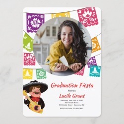 Graduation | Fiesta Flags Photo Invitation