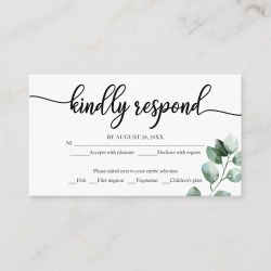 Greenery Eucalyptus Wedding RSVP 10 cards found on Bargain Bro from Zazzle for USD $4.94