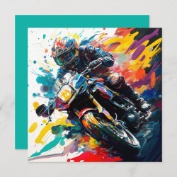 Abstract Motorcycle Adventure