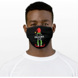 Driving Elf Christmas Matching Family Gift Adult Cloth Face Mask, Adult Unisex, Size: Large, Orange Red / Lavender Blush / Pale  found on Bargain Bro from Zazzle for USD $11.32