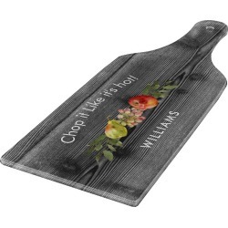 Custom Charcuterie Grey Wood Image Family Name