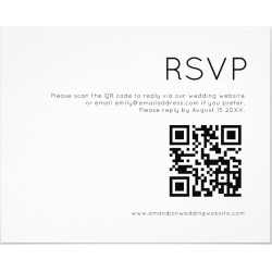 PAPER Simple QR Code Wedding RSVP enclosure 25 flyers