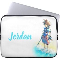 Kingdom Hearts Sora On Beach Watercolor Laptop Sleeve found on Bargain Bro from Zazzle for USD $27.32
