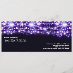 Graduation | Purple Sparkling Stars Invitation