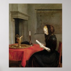 Woman Reading, c.1662 Poster found on Bargain Bro from Zazzle for USD $14.67