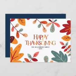 colorful foliage Happy Thanksgiving Card found on Bargain Bro from Zazzle for USD $1.88
