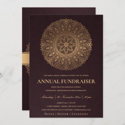 BURGUNDY GOLD ORNATE MANDALA CORPORATE PARTY EVENT found on Bargain Bro from Zazzle for USD $2.39