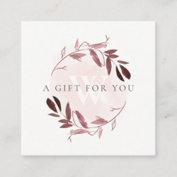 PINK BLUSH FOLIAGE INITIAL WREATH GIFT CERTIFICATE found on Bargain Bro from Zazzle for USD $24.93