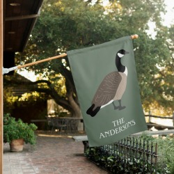 Bird Lovers Canada Geese Illustration Personalized House Flag