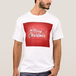 Merry christmas T-shirt, Men's, Size: Adult S, White