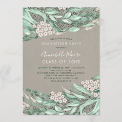 Botanical Watercolor Greenery Graduation Party Invitation found on Bargain Bro from Zazzle for USD $1.91