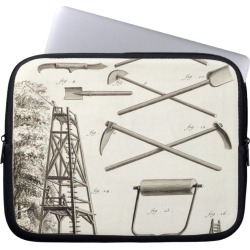 Gardening tools and a mobile pruning platform, fro Laptop Sleeve found on Bargain Bro from Zazzle for USD $23.94